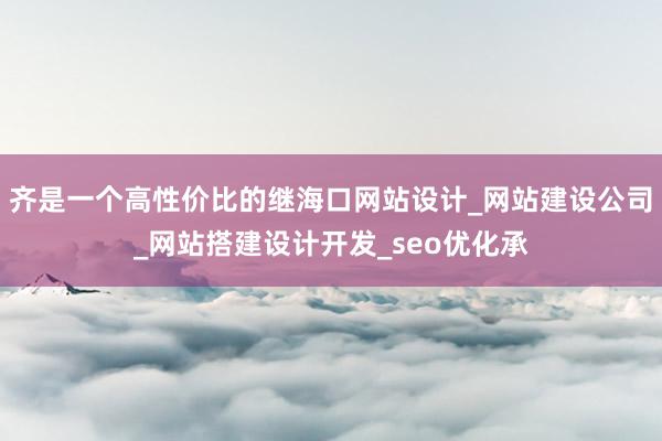 齐是一个高性价比的继海口网站设计_网站建设公司_网站搭建设计开发_seo优化承